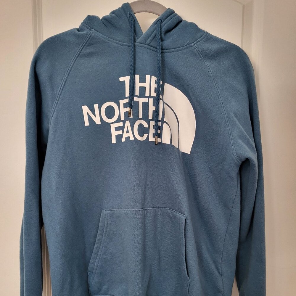 North Face Women's Teal Logo Hoodie Size Small